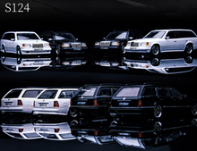 Load image into Gallery viewer, Mortal 1:64 S124 E300 Wagon Roof Bike Classic Model Diecast Metal Car New
