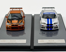 Load image into Gallery viewer, YM 1:64 JDM Skyline GTR R34 Z-TUNE Q Cute Car Sports Model Diecast Resin New Collection
