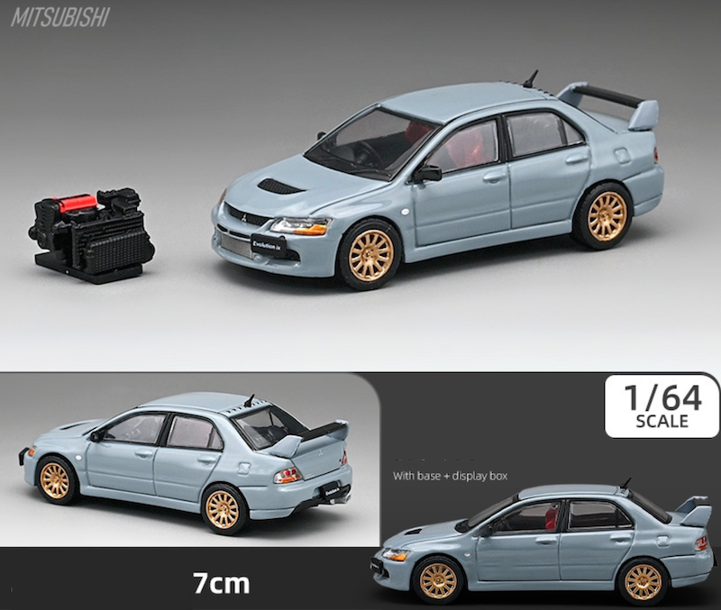 CM 1:64 JDM Lancer EVO IX Engine Racing Sports Model Toy Diecast Metal Car