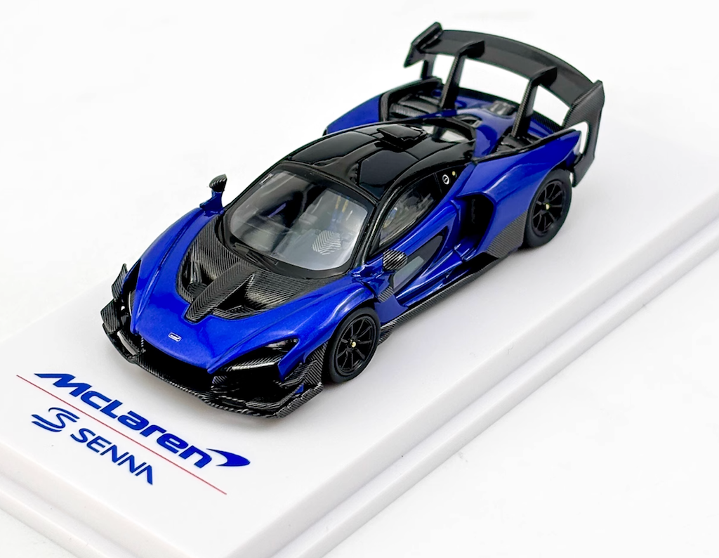 CM 1:64 Blue Senna GTR Racing Sports Model Diecast Metal Car New Collection