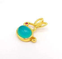 Load image into Gallery viewer, Nature Jade Cute Rabbie Pendant Necklace Gift Jewelry charm Blessing Lucky d
