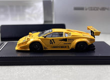 Load image into Gallery viewer, Vision 1:64 Yellow Countach LP5000 LB #41 Sports Model Diecast Metal Car New Collection
