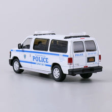 Load image into Gallery viewer, 1:64 596 White US Police E350 Super Duty Wagon Van Model Diecast Metal Car New Collection
