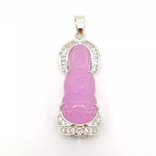 Load image into Gallery viewer, Nature Jade Guanyin Pendant Necklace Gift Jewelry charm Blessing Fortune New hh
