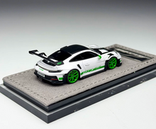 Load image into Gallery viewer, 1:64 HH White Green Wheel 992.1 GT3 RS Sports Model Diecast Resin Car New Collection
