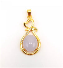 Load image into Gallery viewer, Nature Jade Heart Vase Pendant Necklace Gift Jewelry charm Blessing Lucky New

