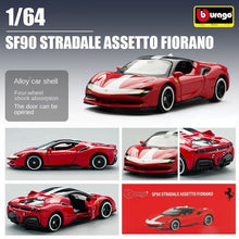 Load image into Gallery viewer, Bburago 1:64 Red Ferrari SF90 Stradale Fiorano Model Toy Diecast Metal Car New
