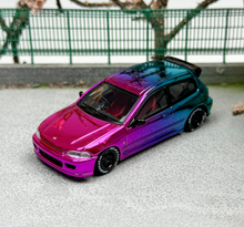Load image into Gallery viewer, SW 1:64 JDM Purple EG6 Civic SIR Hatchback Sport Model Diecast Metal Car New Collection
