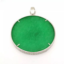 Load image into Gallery viewer, Nature Jade Fortune Round Pendant Necklace Gift Jewelry charm Blessing Lucky G
