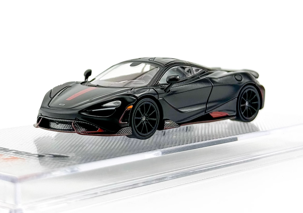 CM 1:64 Matte Black 765LT Racing Sports Model Diecast Metal Car New Collection