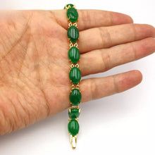 Load image into Gallery viewer, Nature Jade Beaded Bracelet Jewelry Blessing Lucky Fortune Gift For Her Green B
