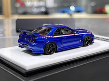 Load image into Gallery viewer, BZMW 1:64 Blue Decal Skyline GTR R34 NISMO Z-Tune Model Diecast Resin Car New Collection
