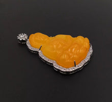 Load image into Gallery viewer, Nature Jade Guanyin Pendant Necklace Gift Jewelry charm Blessing Luck Jewelry b
