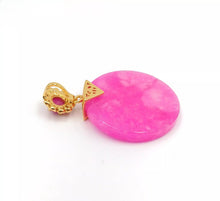 Load image into Gallery viewer, Nature Jade Round Pendant Necklace Gift For Woman Jewelry charm Blessing Lucky P
