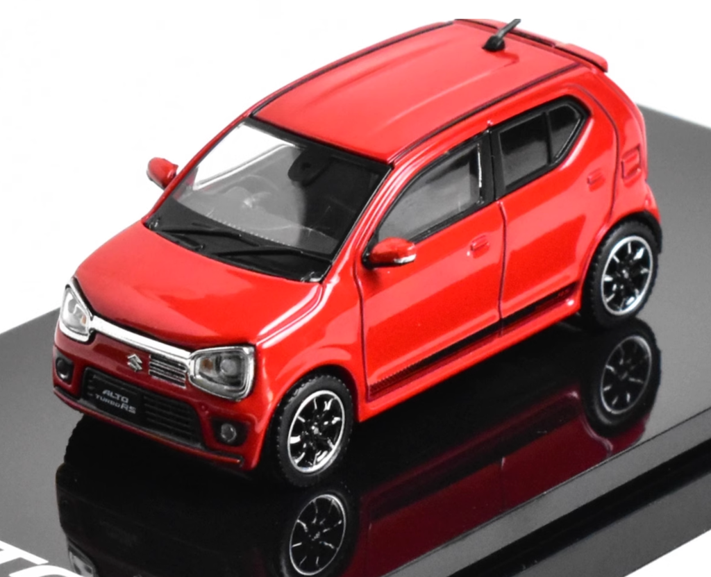HobbyJapan 1:64 Red Suzuki Alto K Hatchback Model Diecast Metal Car New Collection