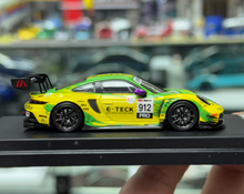 Load image into Gallery viewer, SR 1:64 Yellow Green 911 GT3 R #912 Racing Sports Model Diecast Metal Car New Collection

