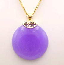 Load image into Gallery viewer, Nature Jade Peace Round Pendant Necklace Gift Jewelry charm Blessing Lucky new c

