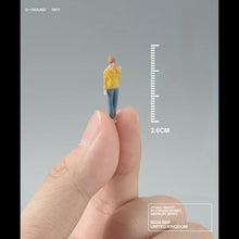 Load image into Gallery viewer, 1:64 Painted Figure Mini Model Miniature Resin Diorama Sand Toy Say Hi Girl Lady New Scene
