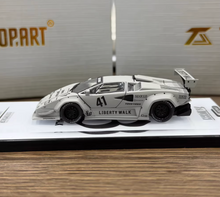 Load image into Gallery viewer, Topart 1:64 Gray LBWK Countach #41 Sports Model Diecast Metal Car New Collection
