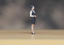 Load image into Gallery viewer, 1:64 Painted Figure Model Miniature Resin Diorama Sand Cabin Crew Fly Attendant
