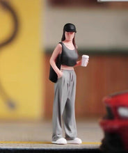 Load image into Gallery viewer, 1:64 Painted Figure Model Miniature Resin Diorama Sand Shopping Girl Beauty Lady
