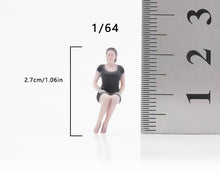 Load image into Gallery viewer, 1:64 Painted Figure Model Miniature Resin Diorama Sand Dress Lady Sitting Black
