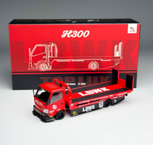 Load image into Gallery viewer, TL 1:64 Red H300 Flatbed Trailer Tow Truck Model Diecast Metal Car New Collection
