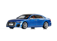 Load image into Gallery viewer, JKM 1:64 Blue S8 L D5 Luxury Sedan Sports Model Diecast Metal Car New Collection
