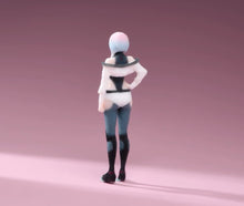 Load image into Gallery viewer, 1:64 Painted Figure Model Miniature Resin Diorama Toy Sand Futuristic Style Girl
