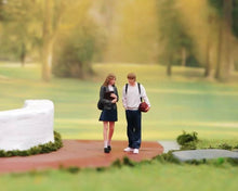 Load image into Gallery viewer, 1:64 Painted Figure Model Miniature Resin Diorama Sand School Couple Lovers Toy
