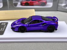 Load image into Gallery viewer, DCM 1:64 Purple Novitec 488 Pista Racing Sports Model Diecast Metal Car New
