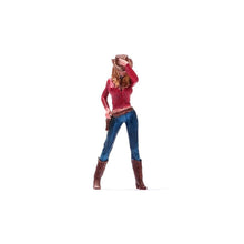 Load image into Gallery viewer, 1:64 Painted Unpainted Figure Model Miniature Resin Diorama Sand Cow Girl Horse New
