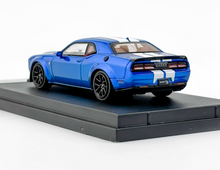 Load image into Gallery viewer, SH 1:64 Blue Stripe SRT Hellcat Muscle Sports Model Diecast Metal Car New Collection
