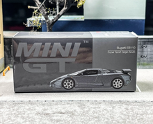 Load image into Gallery viewer, MINIGT 1:64 Gray Bugatti EB110 Racing Sports Model Diecast Metal Car BN

