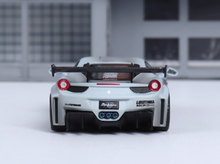 Load image into Gallery viewer, Star 1:64 Grey 458 GT LBWK Racing Sports Model Diecast Metal Car New
