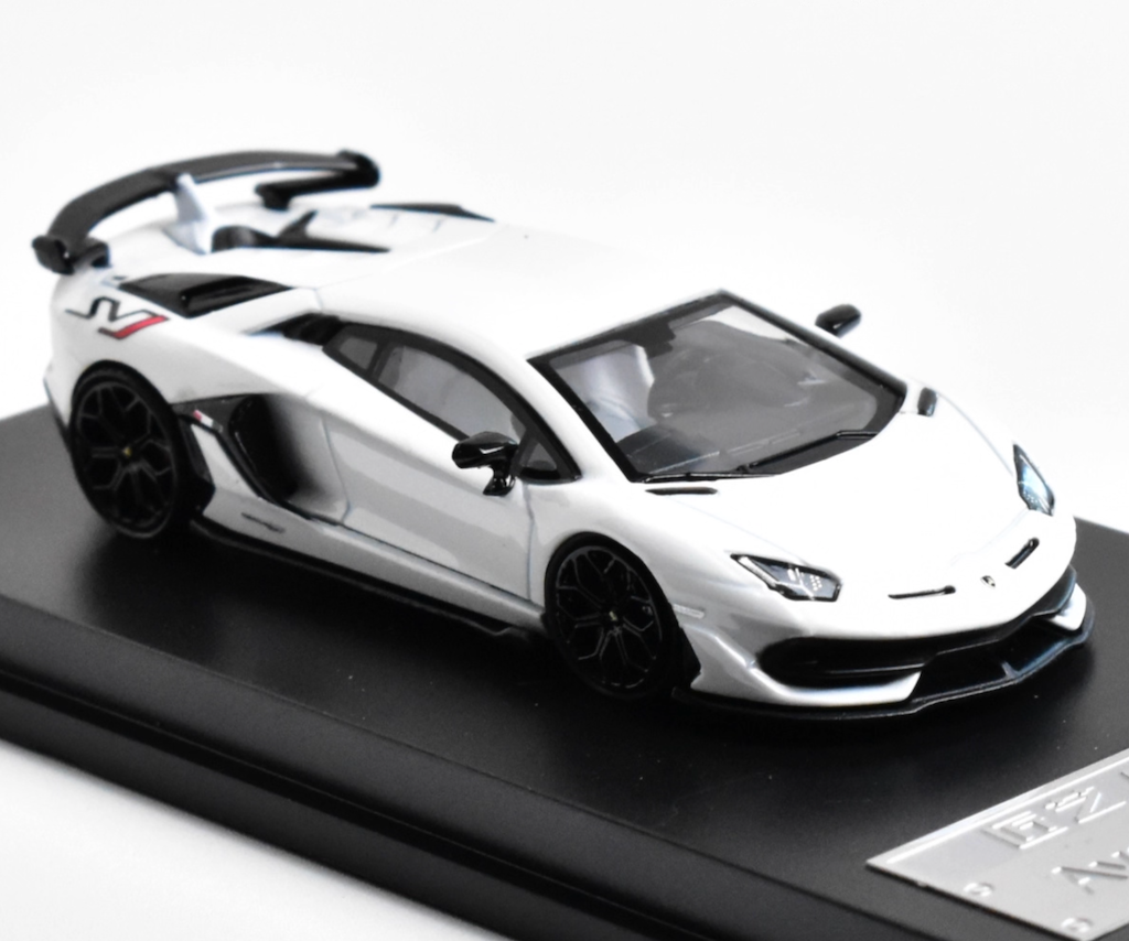 JY 1:64 White Aventador SVJ LP770-4 Sports Model Diecast Metal Car New Collection