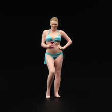 Load image into Gallery viewer, 1:64 Painted Unpainted Figure Model Miniature Resin Diorama Toy Bikini Lady Wine New
