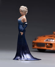 Load image into Gallery viewer, 1:24 Painted Figure Model Miniature Resin Diorama Navy Dinning Dress Lady Woman
