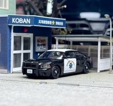 Load image into Gallery viewer, Rollin 1:64 2008 Black CHP Police Charger Muscle Model Diecast Metal Car New Collection
