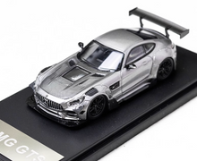 Load image into Gallery viewer, RM 1:64 Silver AMG GTS Widebody Racing Sports Model Diecast Metal Car New Collection
