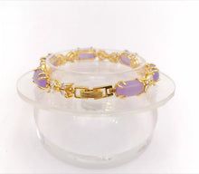 Load image into Gallery viewer, Nature Jade Beaded Bracelet Jewelry Blessing Lucky Fortune Gift For Her Purple
