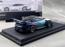 Load image into Gallery viewer, HKM 1:64 Blue White 911 GT3 R 992 Rennsport Sport Model Diecast Metal Car New Collection

