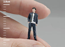 Load image into Gallery viewer, 1:64 Painted Figure Mini Model Miniature Resin Diorama Sand Uniform Boy Black New Collection
