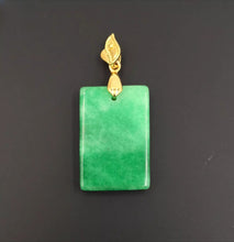 Load image into Gallery viewer, Nature Jade Rectangle Pendant Necklace Gift Jewelry charm Blessing Lucky gg
