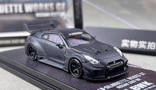Load image into Gallery viewer, Inno 1:64 Black Carbon GTR R35 LBWK Sports Model Diecast Metal Car New Collection
