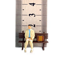 Load image into Gallery viewer, 1:64 Painted Figure Model Miniature Resin Diorama Sand Toy Man In Suit sitting New
