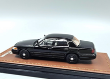 Load image into Gallery viewer, GOC 1:64 Black Police Crown Victoria EN114 Sedan Model Diecast Metal Car New
