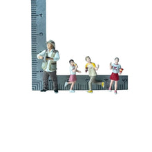 Load image into Gallery viewer, 1:64 Painted Figure Mini Model Miniature Resin Diorama Kite Flying Set Boy Kid
