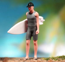 Load image into Gallery viewer, 1:64 Painted Figure Model Miniature Resin Diorama Sand Surfer Surf Man Boy Toy Collection

