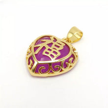 Load image into Gallery viewer, Nature Jade Heart Pendant Necklace Gift Jewelry charm Blessing Fortune Lucky e
